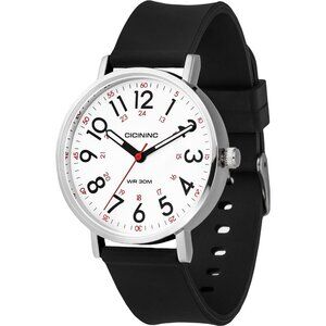 Women's Black Analog Silicone Band Read Dial Stylish Comfortable Buckle Watch